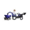 Детский трактор на педалях с прицепом, передним и задним ковшиком Falk 3090W NEW HOLLAND (цвет - синий),  код товара: 3090W